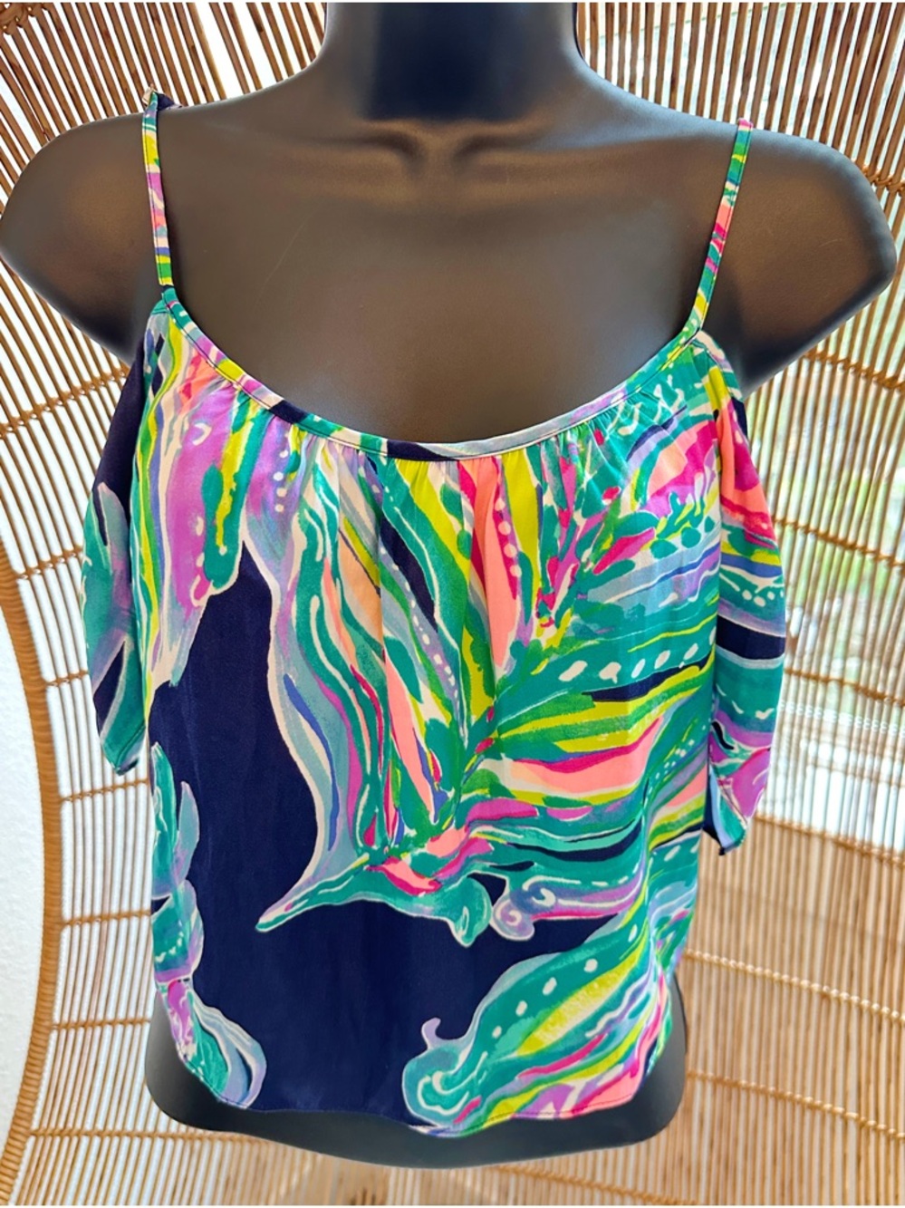Lillly Pulitzer Posy Crop Top Don’t Leave Me Hanging Women’s Size 00